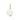By Birdie Vivid White Keshi vedhæng i 14 karat guld med en hvid keshi perle