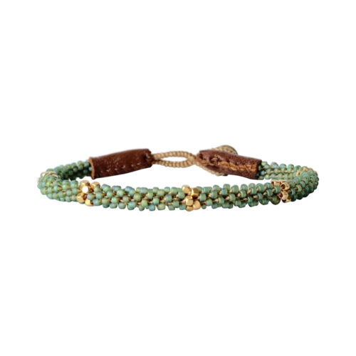 Ibu Jewels Cap Bundle armbånd i Bamboo Green