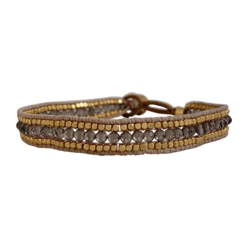 Ibu Jewels JIll Jolie armbånd i Smoky quartz